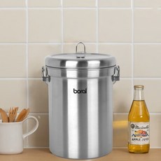 보랄 스테인레스 스틸 음식물 쓰레기통 3.0L