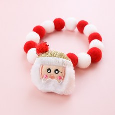 크리스마스 날 털방울 목걸이 반려묘 강아지 리본 장식 산타 눈사람 방울, 산타 클로스, XS 코드 (16-23cm), 1개