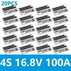 3 원 리튬 배터리 보호 회로 기판 충전 밸런스 이온 LMO 5S 4S 3S BMS 100A 21V 18V 16.8V 12V 18650 5 개 20, [05] 4S 16.8V 100A X20
