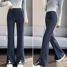 여성 밴딩 골덴바지 겨울 기모 부츠컷 슬림