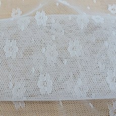 [착한원단]CSAG 꽃문양도트 망사 원단 흰색 폭145cm