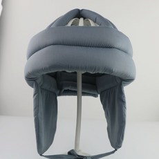 성인머리보호대 요양원 노인 수술 환자 부상 충돌 방지 쿠션 헬멧 뇌진탕 낙상 가드 안전모, 1개, 그레이(귀보호) 50-75cm