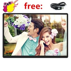 동영상액자 디지털액자 원격 LED 백라이트 HD 1280*800 전체 기능 디지털 포토 프레임 전자 앨범 사진 뮤직 비디오 선물 12 인치 13 인치, 없음, 7.WHITE - UK Plug