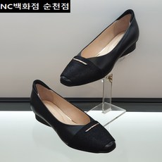 <NC백화점 순천점>[에스콰이아] 발이편한 캐쥬얼&드레스 3cm굽 컴포트 여성 플랫단화 <단독특가 40%할인> 매장 BEST제품!! 천연가죽 데일리(인기) 슈즈!! [블랙]