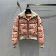 꽃무늬패딩 노카라 일 플라워 패턴 면누빔 할머니 엄마 귀여운 퀄팅 오버핏 잠바 자켓 여성 여자 겨울 점퍼 아우터 깔깔이 퀼팅