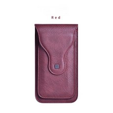 스쿼트 헬쓰 남성용 더블 레이어 핸드폰 보호 커버 야외 등산 걸이형 허리 가방 세로 착용 벨트 가방 브, 03 Red wine_01 6.5 inches