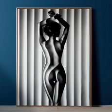 모던아트 흑백사진 대형포스터 스튜디오 갤러리액자 인테리어그림, 블랙