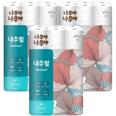 나무야 내추럴 3겹 30롤 화장지
