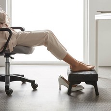 사무실 책상 네일샵 발받침대 발판 풋레스트 풋스툴 발해먹 다리거치대 의자, 브라운