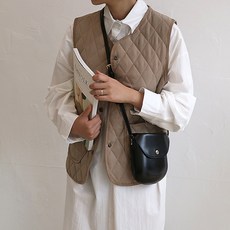 다이아몬드 퀼팅 누빔조끼
