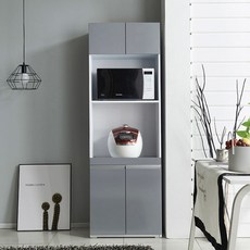 주방수납장 1800 렌지대 전자렌지수납장 밥솥장, 그레이