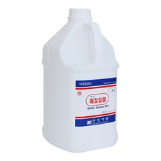 안진 공업용 메칠알콜 4L (불부항용) 공업용알콜 메틸알콜 메탄올알코올 메탄올 알콜램프연료