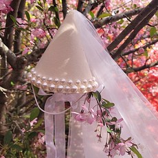 할로윈꼬깔모자면사포