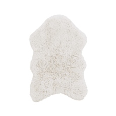 로레나카날 울 100% 러그 WOOLLY 양 미끄럼 방지 75 x 110cm 화이트