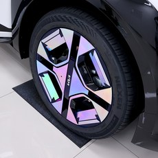 아이리온 EV3 GT-line 호환 19인치 휠 스티커 튜닝 용품, 홀로그램, 1세트
