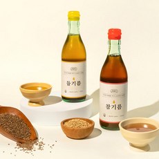 몽미당 통참깨100% 전통압착 참기름들기름 350ml 2병