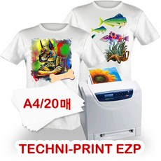 Techni-Print EZP 레이저 전사지(밝은색용)/A4/20매, 20개 - 큐빅열전사지