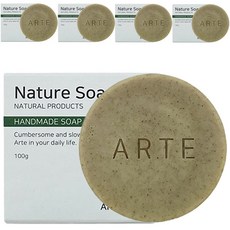아르떼 천연 저자극 어성초 세수 세안 수제 클렌징 CP 비누 SOAP, 100g, 5개입, 5개 100g, 5개입, 5개