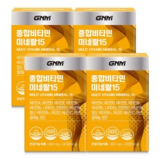 [1박스당 3개월분] GNM 종합비타민 미네랄 15 / 멀티비타민 비오틴 아연 엽산 비타민B C D, 90정, 4개
