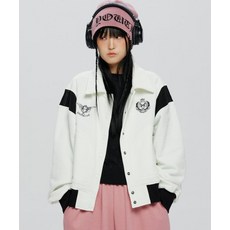 YOUTHKREW YK 엠블럼 카라 자켓-크림 YK EMBLEM COLLAR JACKET-CREAM