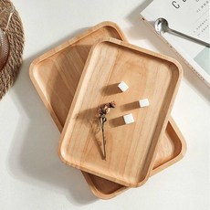 원목트레이 클래식 우드 원목 트레이 호텔 서빙 음식, 1개, 사각나무그릇 14.5cm