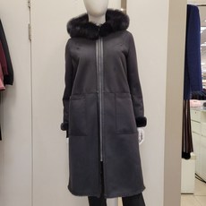 조이너스 [NC부천점] <코트구매시 패딩조끼 선착순증정> 폭스퍼 에코 후드롱 무스탕