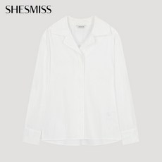 [쉬즈미스(SHESMISS)] [쉬즈미스] 코튼 오픈 칼라 셔츠_SWWSTO11030_WH - 쉬즈미스셔츠