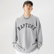 유루 남녀공용 레터링 RAPTURE 맨투맨 /