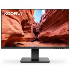 KOORUI 24인치 컴퓨터 모니터 FHD PC 1920 x 1080p IPS 디스플레이 75Hz HDMI VGA 5ms 응답 시간 75 75mm VESA 장착 가능 프레임리스, 24 inch