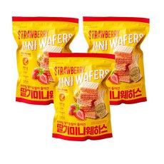 노브랜드 딸기 미니웨하스 300g 딸기맛, 3개