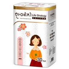 한예지 천연펄프 3겹 화장지 생활전략상품 27m, 1개, 30개입