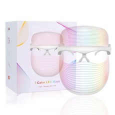 haoyehome 트리아 디파잉 에이디 밀리아 어댑터 가정용 하오예홈 업그레이드 7컬러 LED 페이스 마스크 라이트 테라피 피부관리에 한 리드 휴대용 충전식 무선화이트