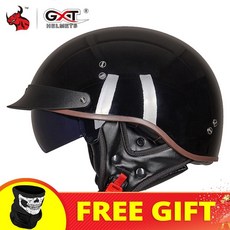 GXT Motorcycle Helmet DOT Approved Casco Moto Men Women Retro Riding Motorbike Helmet Summer Breathable Motocross Half Helmet