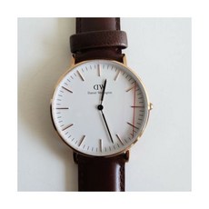 115779 다니엘웰링턴 클래식 Bristol 로즈 골드 가죽 시계 B36R7 NWB