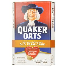 Quaker Old Fashioned 100% Natural Whole Grain Oatmeal 퀘이커 올드 패션 네츄럴 홀 그레인 오트밀 160oz(4.52kg), 1개