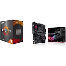 AMD Ryzen 9 5900X 12코어 24스레드 잠금 해제 데스크톱 프로세서 ASUS ROG Strix B550-FGaming AM4 Zen 3 5000 및 3세대 ATX, 기본 - 5900x