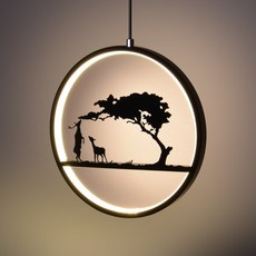 침실 미니 샹들리에 조명 럭셔리 의류 매장 바 장식램프 무드등 식탁등, 철예 사슴[삼색광]