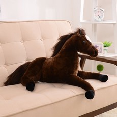 대형 말 인형 모형 큰 말모양 인테리어 애착인형 소품 망아지, 65cm, 암갈색