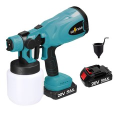 RADISH 독일기술 스프레이 건 충전식 자동 뿌리고 전기 페인트 스프레이건 고압분무기 분사기 분사건방수, 1세트(배터리*1), 1개