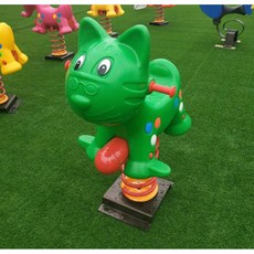 스프링 목마 유아용 유치원 키즈목마 말타기 실내, 만화 고양이, 1개