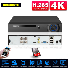 6-in-1 4CH 4K 5MP AHD DVR 모니터링 안전 CCTV 녹화기 4채널 혼합 DVR NVR 아날로그 AHD CVI TVI IP Cam XMEYE H.265, 없다, 금 플러그