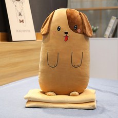 대형쿠션 쿠션담요 자양용 사무실 휴식베게 침대쿠션 빅쿠션 긴쿠션 측면수면 분리세탁, C11-강아지