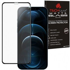 아이폰 12 Pro Max용 TECHGEAR 안티 글래어 스크린 프로텍터 - MATTE 3D GLASS Edition 정품 강화유리 풀 스크린 프로텍터 가, 1