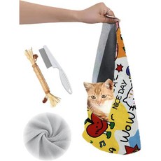 그루밍용 고양이 랩 그루밍 랩 자가 부착형 물림 방지 다기능 벨크로 매직 매트 손톱 자르기용 보호대 (E 21.7 21.7)IN) 1219949, 13.7*13.7IN, C, 1개