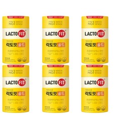 락토핏 생유산균 골드 5x 6통 300일분, 50회분, 100g, 6개