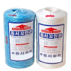 동서꼬인끈 1롤 (바인더끈 고추끈 노끈 포장끈 농업용 원예용 비닐하우스), 파랑, 1개