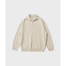 ANOTHER OFFICE 23AW Volume Half Zip-up Knit (Ecru)