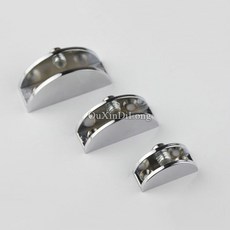 새로운 10개 라운드 유리 클램프 아연 합금 선반 지원 코너 브래킷 클립 가구 하드웨어 3 크기, Chrome Small Style