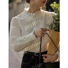 레이스 블라우스 셔츠 여성 봄/가을