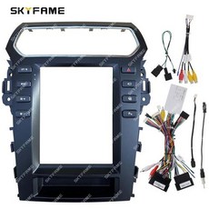 SKYFAME 대시 익스플로러용 포드 박스 자동차 피팅 키트 프레임 Canbus 안드로이드 라디오 디코더 어댑터 패널 페시아, Full Set C 9.7 Inch